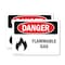 Signmission Flammable Gas Danger Sign, Plastic, 10in W x 7in L, 2PK OS-2PACK-DS-P-710-L-2011 - alternate 1